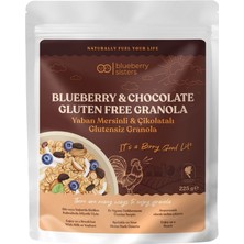 Blueberry Sisters Glutensiz Yabanmersini & Çikolatalı Granola 225 Gr.