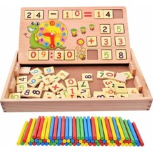 Ahşap Matematik Öğretici Eğitici Zeka Oyunu Sayıları Öğrenme Ahşap Yazı Tahtası Sayı+ Ç