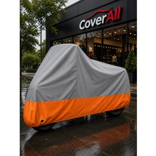 Coverall Rks Sniper 50 Pro (Gri-Turuncu Parç.)Motosiklet Brandası,su Geçirmez (Çantasız Motor)