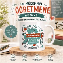 ElyNowa Kişiye Özel En Mükemmel Öğretmen Kupa Bardak – Isimli 24 Kasım Öğretmenler Günü Hediyesi