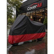 Coverall Rks Sniper 50 Pro x (Kırmızı-Siyah Parç.)Motosiklet Brandası,su Geçirmez (Çantalı Motor)