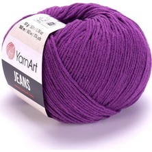 Yarnart Jeans 50GR Pamuk Cotton Amigurumi El Örgü Ipi Ipliği Yünü 50 Mor