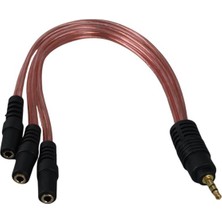 Uravas Store PM-12283 3.5mm Stereo 3x Dişi Kulaklık Çoklayıcı (3 Boğumlu - 20 Cm)