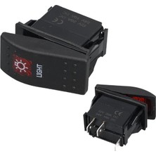 Uravas Store Lamba Sembollü Işıklı 3 Pinli On-Off 12-24V Marin Switch