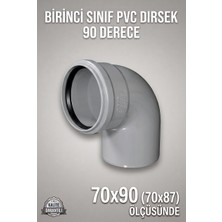 Primeaks Fırat Pvc Kapalı Dirsek 70 mm 87° Pvc Boru Dirseği
