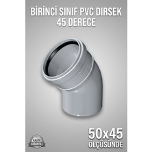 Primeaks Fırat Pvc Kapalı Dirsek 50 mm 45° Pvc Boru Dirseği