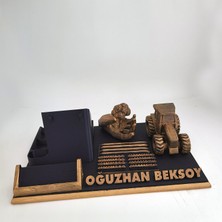 Hediyemix Kişiye Özel Çiftçi Masa Isimliği ve Kartvizitlik