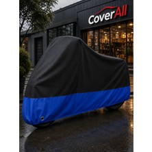 Coverall Triumph Rocket 3 R (Siyah- Mavi Parç.)Motosiklet Brandası,su Geçirmez (Çantasız Motor)