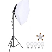 AZT 70CM Octagon Softbox 75 Watt LED Sürekli Işık Ürün Reklam Moda Makyaj Stüdyo Youtube Vlog Tiktok Canlı Yayın