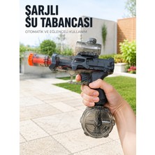 Belle Fusion Mey Ithalat® Otomatik Su Tabancası Şarjlı LED Işıklı Basınçlı Su Püskürtmeli Oyuncak