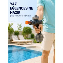 Belle Fusion Mey Ithalat® Şarjlı Elektrikli Su Tabancası Yuvarlak Su Hazneli Otomatik Sürekli Atışlı