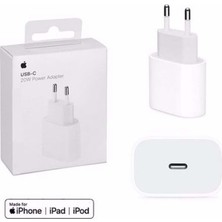 Esmer Bilişim Apple iPhone 8-14 Pro Max 20W Usb-C Hızlı Şarj Adaptörü + Kablo Hediye
