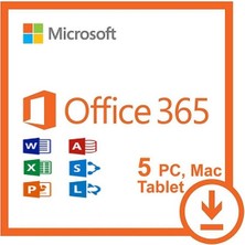 Ofis 365 Premium Aile Seti – 1 Yıl 5 Kullanıcı / Pc, Mac, Tablet & Mobil Uyumlu