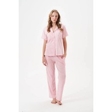 Moda Dua Pjs 29033 Kadın Düğmeli Pijama Takım