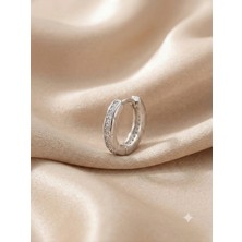 Duo Zirkon - Zirkon Taşlı Halka Tragus Helix Lobe Conch Rook Cerrahi Çelik Piercing