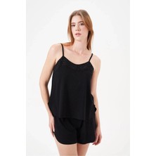 Cm Store Pjs 29007 Kadın Ip Askılı Şort Takım