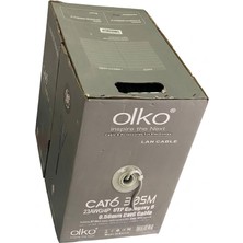 Olko 23AWG Iç Ortam Cat6 305 Metre Network Kablosu (Kutulu Ağ Internet Veri Kablosu)