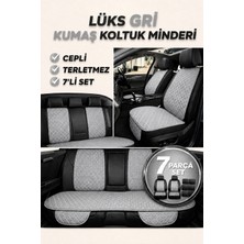 Trobus Honda City 2014-2020 Uyumlu 4 Parça Ön Ikili Oto Koltuk Minderi Terletmez Kaymaz Taban Gri