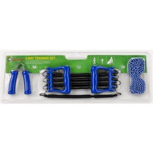 Hardwalk 3’lü Spor Fitness Egzersiz Seti, 3-Way Training Set, Yaylı Göğüs ve Kol Genişletici, El Yayı ve Atlama Ipi, Evde Antrenman Seti