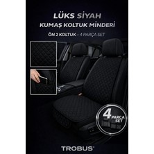 Trobus Mazda Mazda3 Uyumlu 4 Parça Ön Ikili Oto Koltuk Minderi Terletmez Kaymaz Taban Siyah