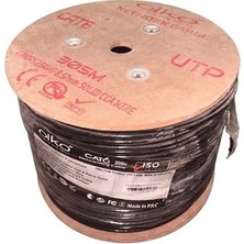 Olko 23AWG Dış Ortam Cat6 305 Metre Network Kablosu (Siyah Pe Kılıflı Kutulu Ağ Ethernet Kablosu)