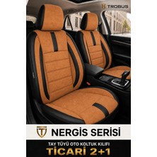 Trobus Mercedes C200 D 2001-2005 Uyumlu Taba Siyah Nergis Serisi Ortopedik Tay Tüyü 2+1 Ticari