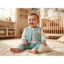 Mini Pakel Love Nakışlı 3'lü Kız Bebek Takım 6-9 Ay 9-12 Ay 12-18 Ay Ay Kız Bebek Takım Çiçek Baskılı Yenidoğan Bebek Takım