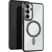 Adalı Store Samsung Galaxy S25 Kılıf Joke Simli Magneticsafe Kılıf - Siyah