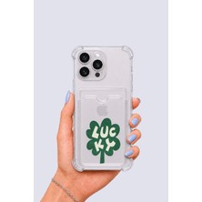 Uravas Store iPhone 13 Pro Max Kartlıklı Lucky Yonca Desenli Kılıf