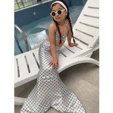 Neat Kids Kız Çocuk Parlak Renkli Deniz Kızı Mayo Kostümü 3'lü Set