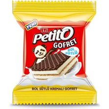 Zayka Eti Petito Bol Sütlü Kremalı Sade Kakaolu Gofret 26 G
