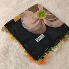 Hoaryage Reyhan El Emeği Iğne Oyası Yazma , Fular ,yemeni, Mevlit Örtüsü , Baş Örtüsü 4 Kenarı Oyalı %100 Pamuk 100*100CM