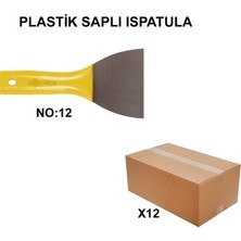 Bezos No:12 Plastik Saplı Ispatula, 12 Adet Toptan Set