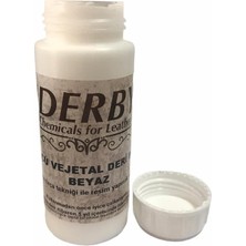 Derby Vejetal Vaketa Deri Için Örtücü Boya 100ML (Leathercraft, Deri Hobi)1 Adet (Beyaz)