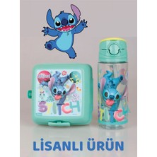 Stitch Lisanlı Suluk ve Beslenme Kabı
