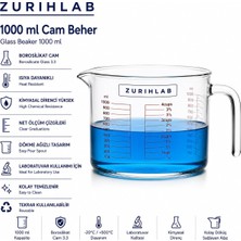 Kulplu Cam Beher 1000 ml - Ölçü Kabı Beaker With Handle