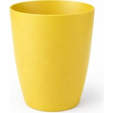 (1 Adet) Sarı Kırılmaz Plastik Dekoratif Saksı 15CM Orkide Çiçek Bitki Için Kırılmaz Balko
