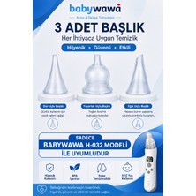 Babywawa H-032 3'lü Silikon Burun Aspiratörü Yedek Başlık Seti