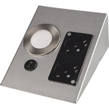 Techora Sale 1 Adet Cata Ct 5109 Krom Kasa 5W Çift Prizli Tezgah Aydınlatma Gün Işığı 3200K
