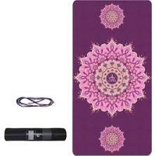 Yoga Matı ve Pilates Minderi 6mm Kilim Desenli Mor