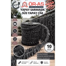 Ör-As Tel Örgü Süs Telli Çim Yapay Sarmaşık ( -10 - mt -)Antrasit-Gri