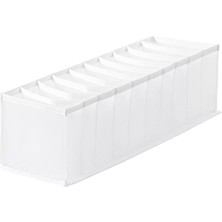 10 Bölmeli Beyaz Renk File Çekmece Düzenleyici 11 x 41,5 x 12 cm