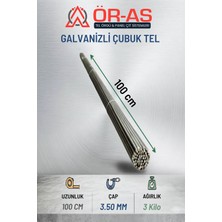 Ör-As Tel Örgü Çubuk Tel Galvanizli 3,50 mm x 3 kg x 100 cm – Doğrutulmuş Tel
