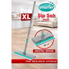 Xl Şip Şak Ekstra Geniş Mop Otomatik El Değmeden Tüm Bezlerle Uyumlu Temizlik Seti Paspas