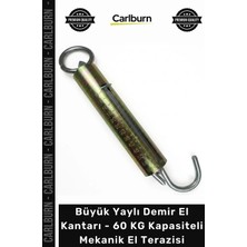 Carlburn Özel Üretim Dayanıklı Çelik Büyük Yaylı Demir El Kantarı 60 kg Kapasiteli Mekanik El Terazisi