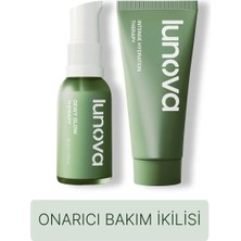 Lunova Skin Lunova Onarıcı Bakım İkilisi | Nemlendirici Aydınlatıcı Besleyici Ve Dolgunlaştırıcı Jel Serum Ve Krem Cilt Bakım Seti