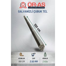 Ör-As Tel Örgü Çubuk Tel Galvanizli 3,50 mm x 2 kg x 100 cm – Doğrutulmuş Tel