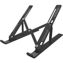 Sepetopia 7 Kademeli Ayarlı Katlanabilir Laptop Tablet Standı Siyah