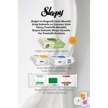 Uravas Store Sleepy Organik Islak Mendil ve Yüzey Temizlik Havlu Seti, 50 Gram Pamuk Hediyeli