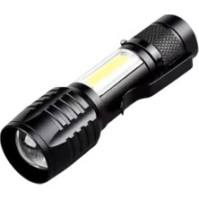 Powerdex Nevvalife NV-5568 Plus USB Şarjlı Mini El Feneri Siyah Renkli LED Ampul Özellikli